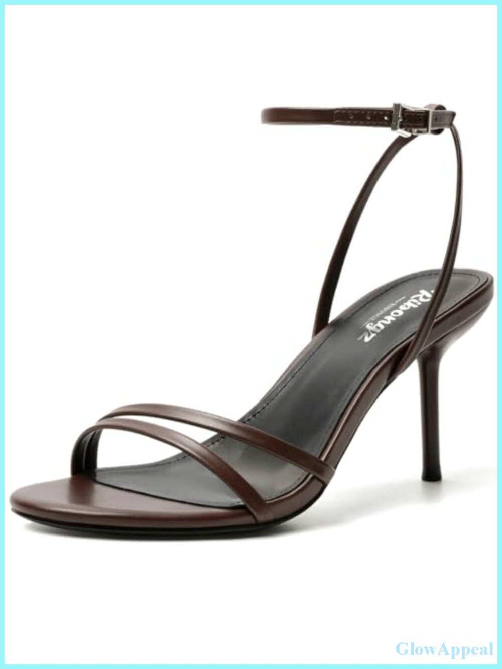 High Heels Kitten Heeled Sandals Ankle Strap Round Open Toe Strappy Stiletto